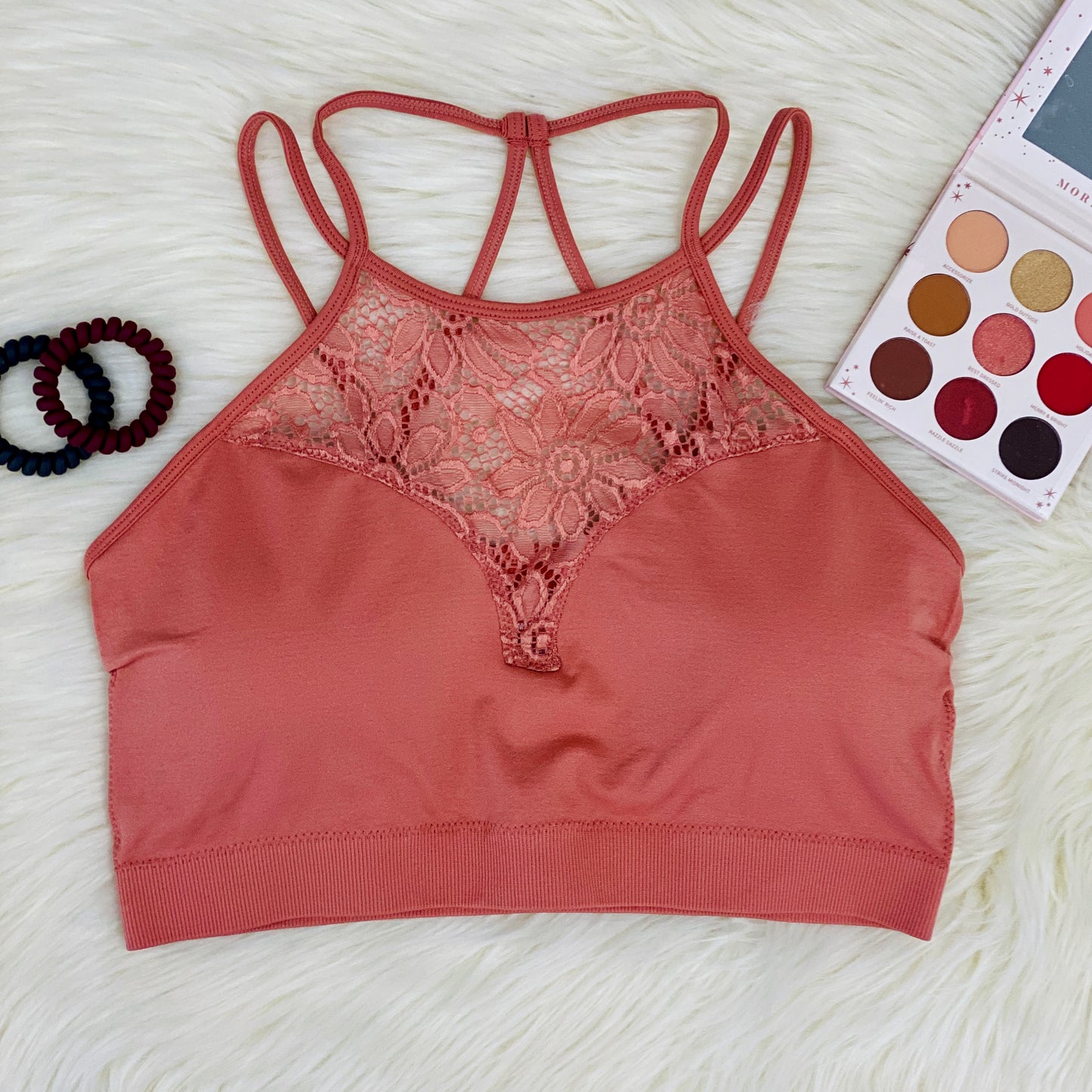 Cut It Out Bralette Crop Bras Zenana Ash Rose 1X/2X