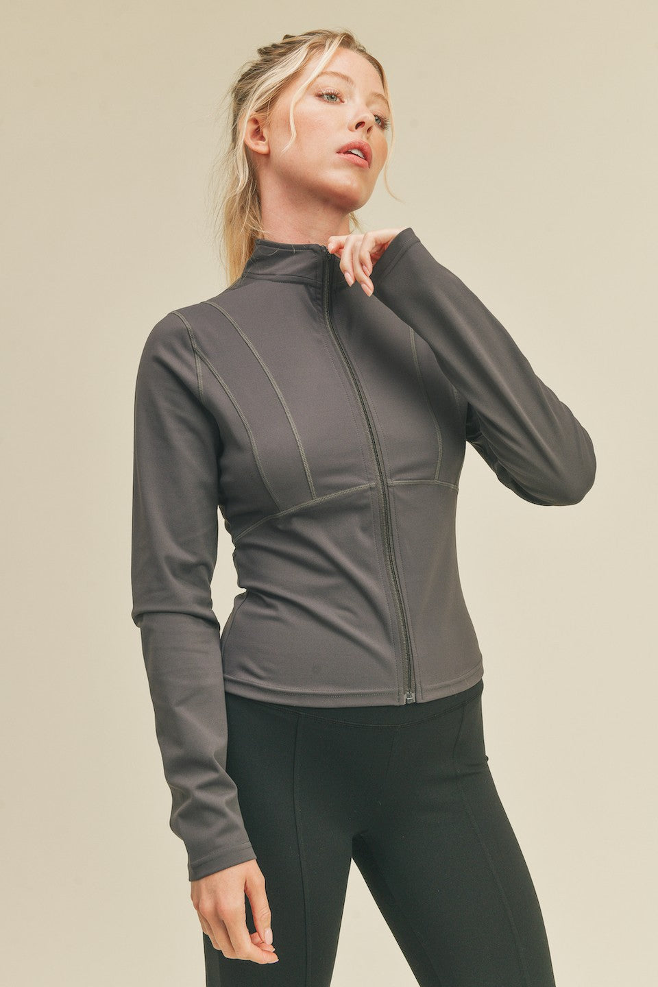 Brushed Soft Contour Jacket Pullover Kimberly C