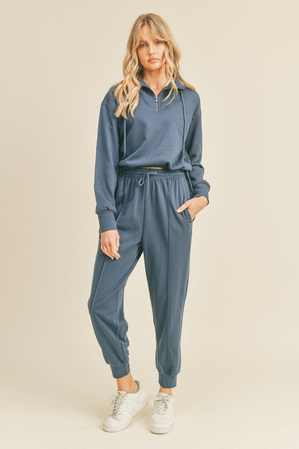 Indigo Tapered Lounge Pants Activewear Kimberly C