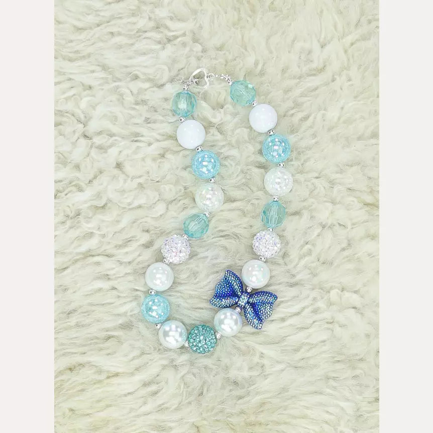 Icy Blue Bubblegum Necklace  marie nicole