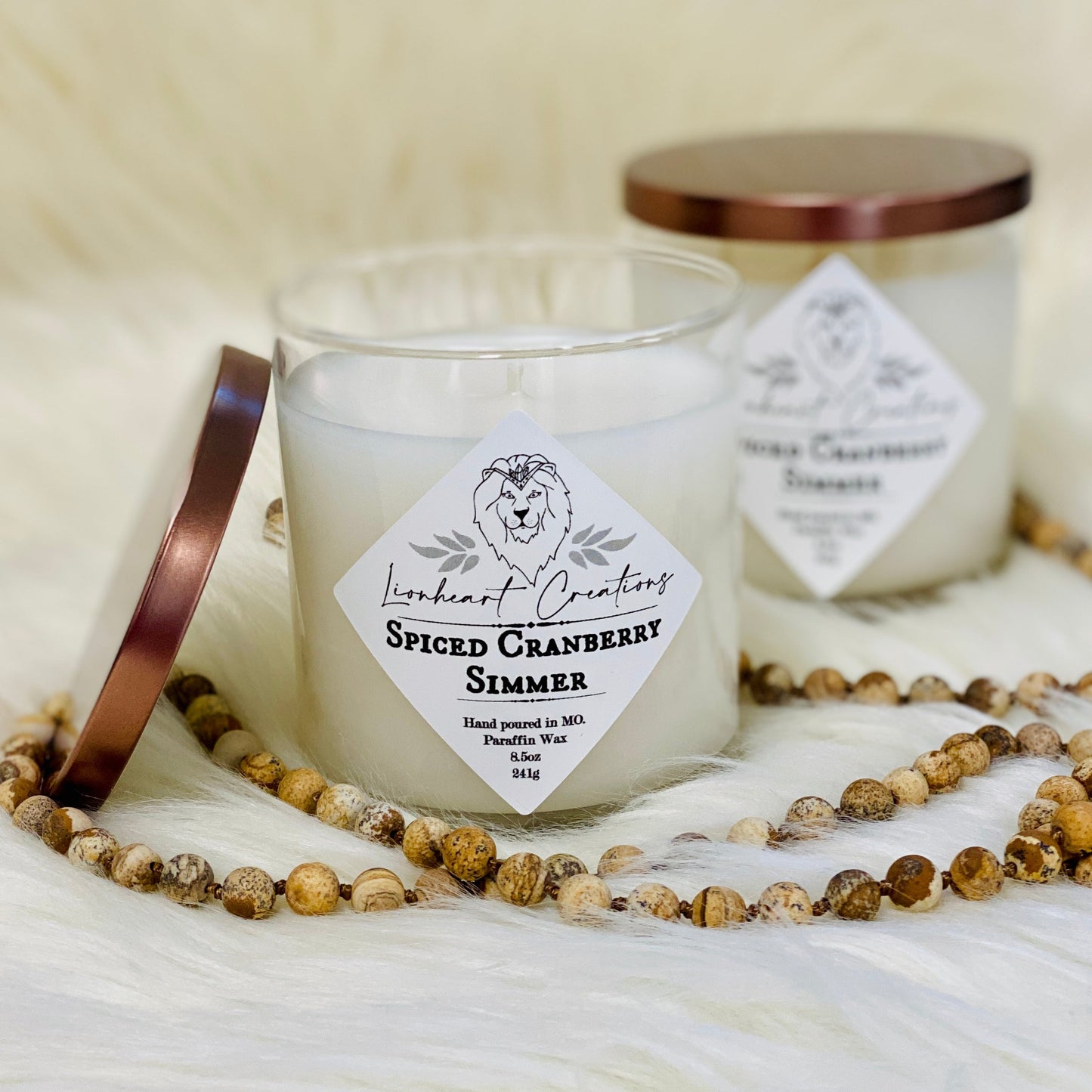 Holiday Scent Spiced Cranberry Simmer Scented Paraffin Candle