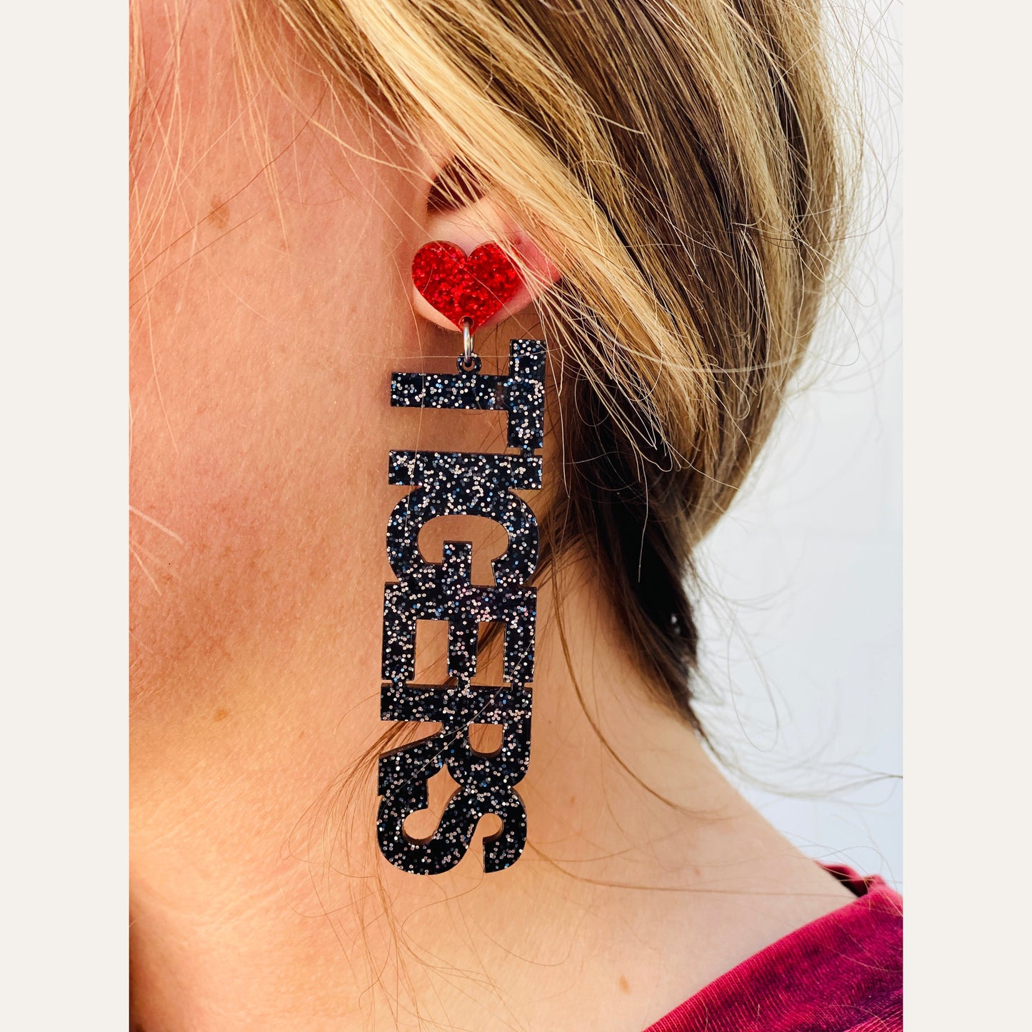 I Love Tigers Earrings Earrings Hello Happiness Designs