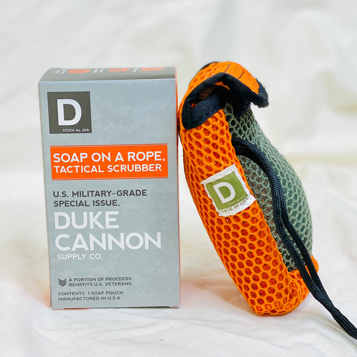 Duke Cannon Soap on a Rope Tactical Scrubber Pouch With Soap