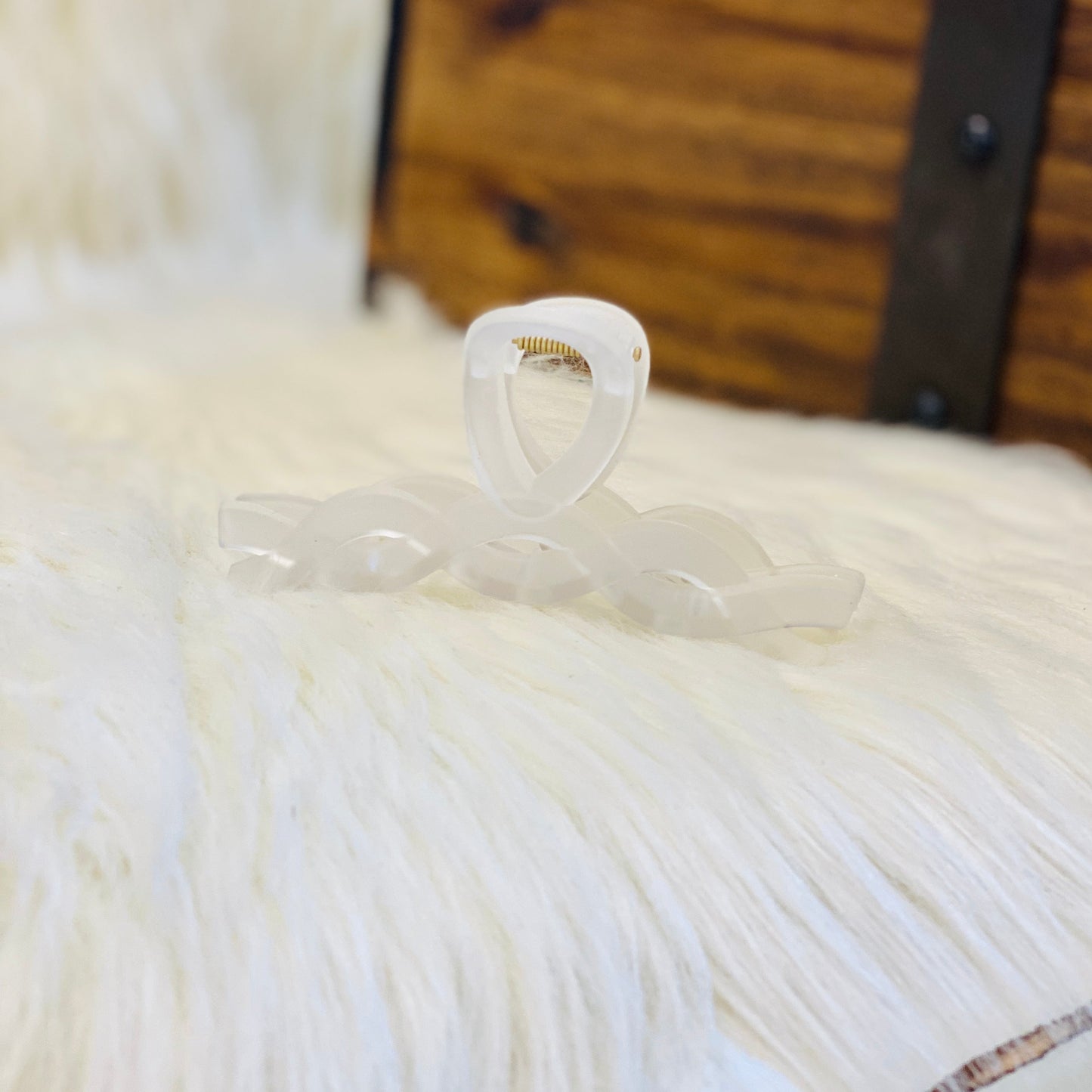 Braided Claw Clip Health & Beauty Unknown White