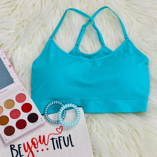 Basic Criss Cross Bralette - Mint Bras Zenana