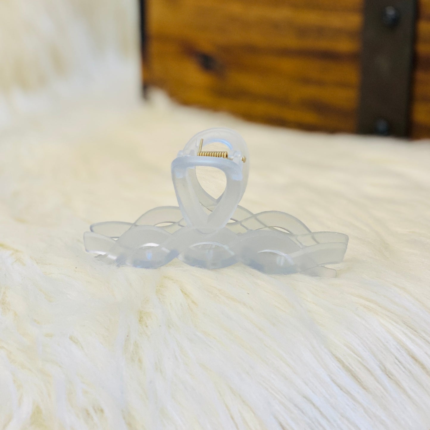 Braided Claw Clip Health & Beauty Unknown Ice Gray