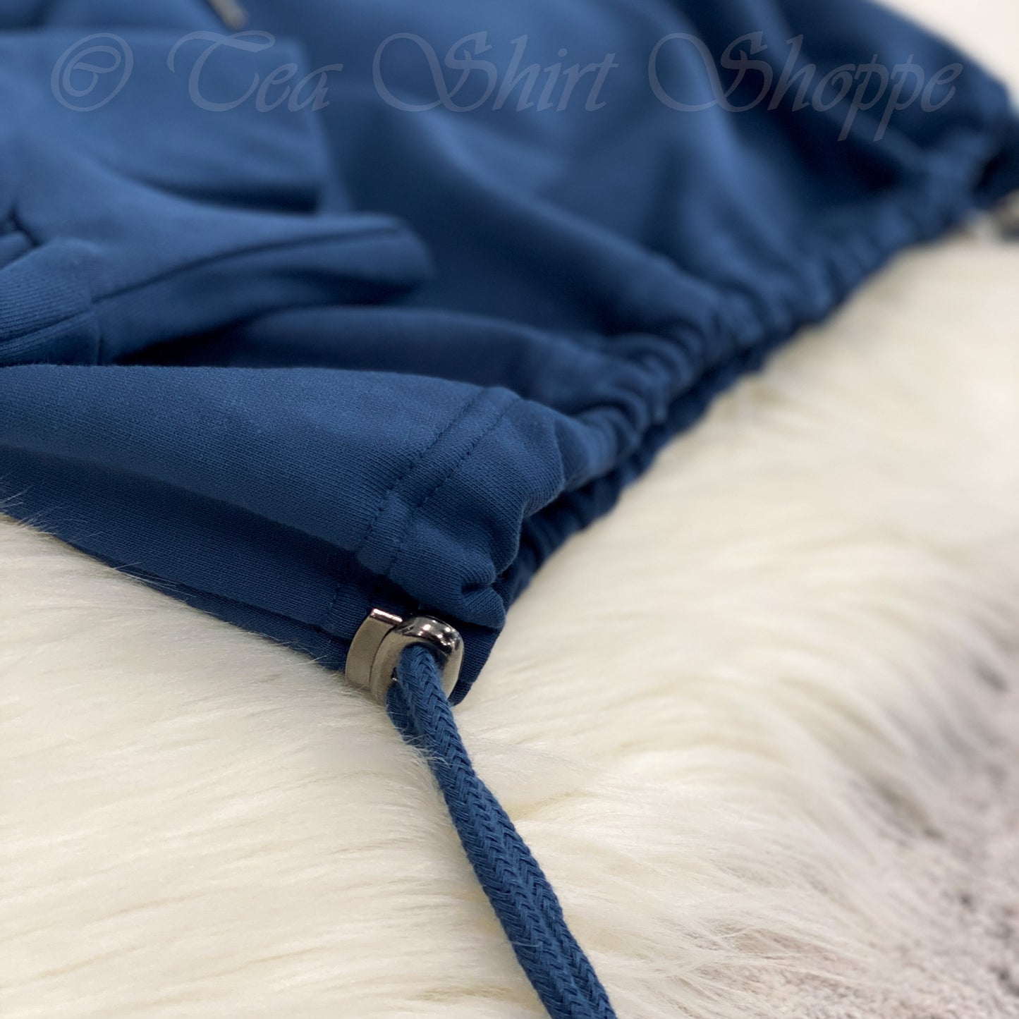 Cotton French Terry Cropped Pullover - Indigo Pullover Kimberly C
