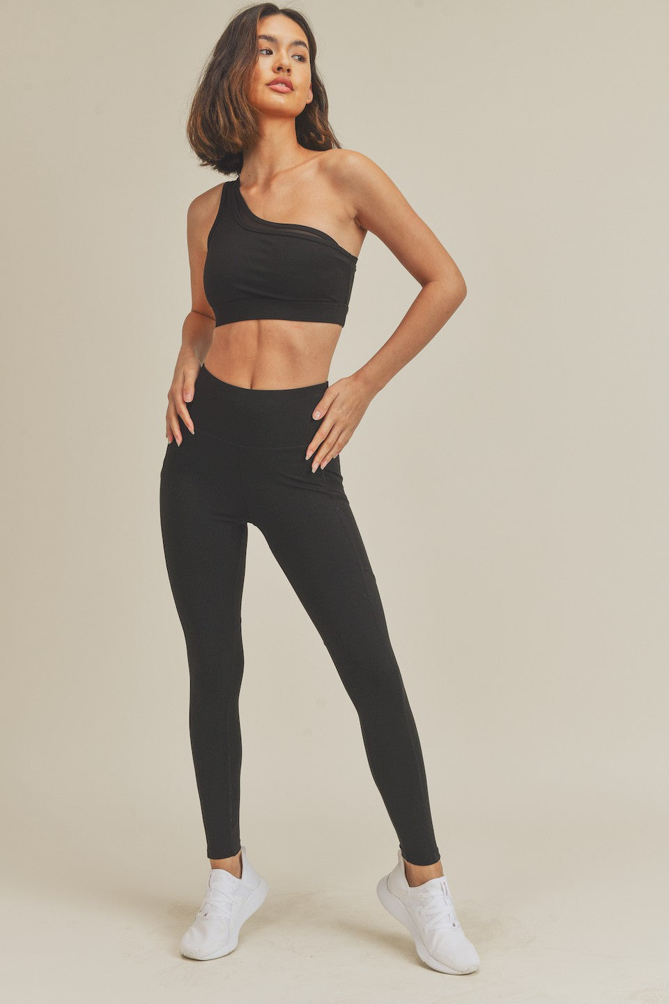 One Shoulder Active Sports Bra Bras Kimberly C