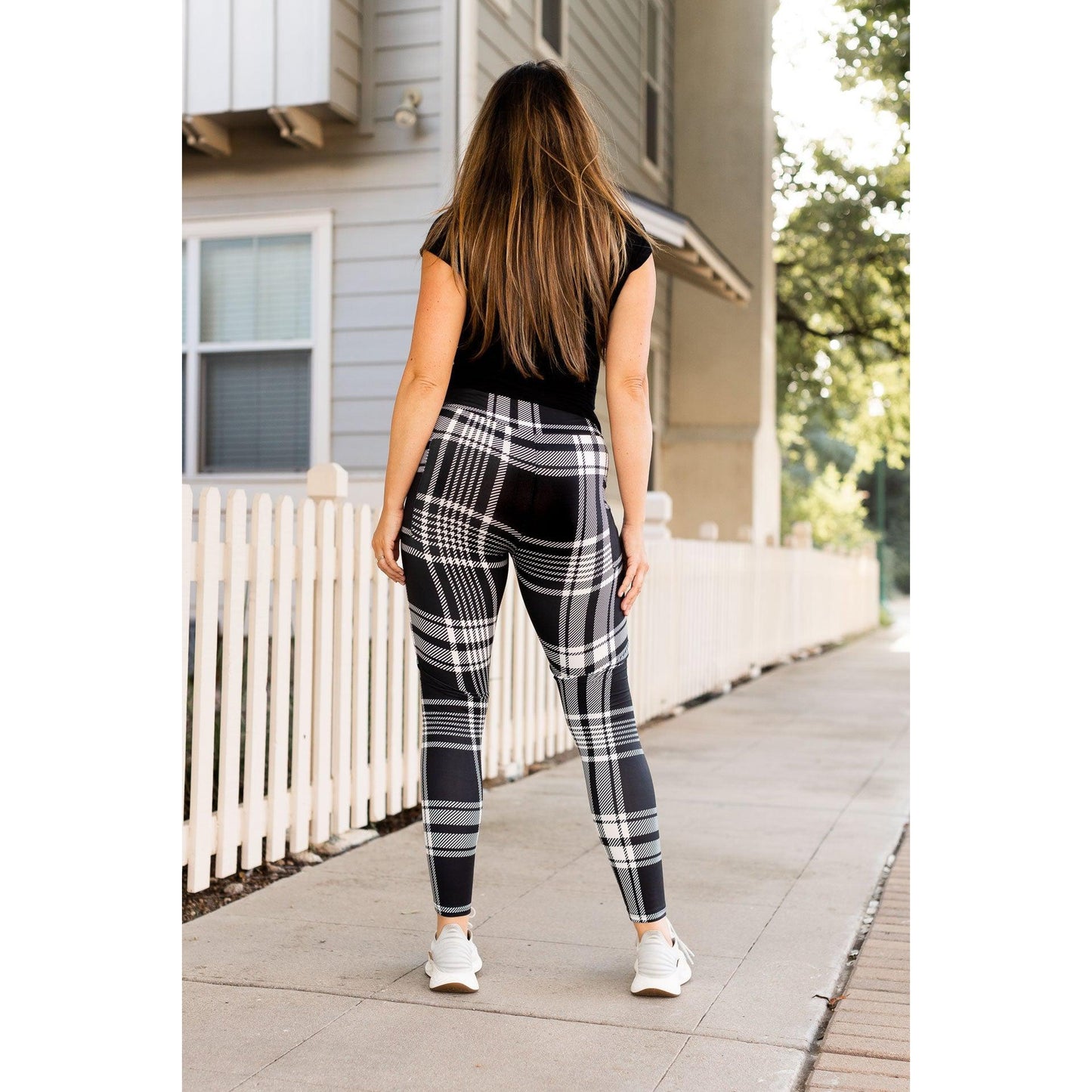 Black & White Plaid Leggings Women > Pants > Leggings Julia Rose