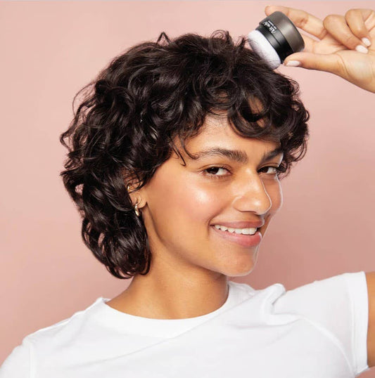 Dark Volumizing Rice Protein Dry Shampoo with Puff – alternate view 2