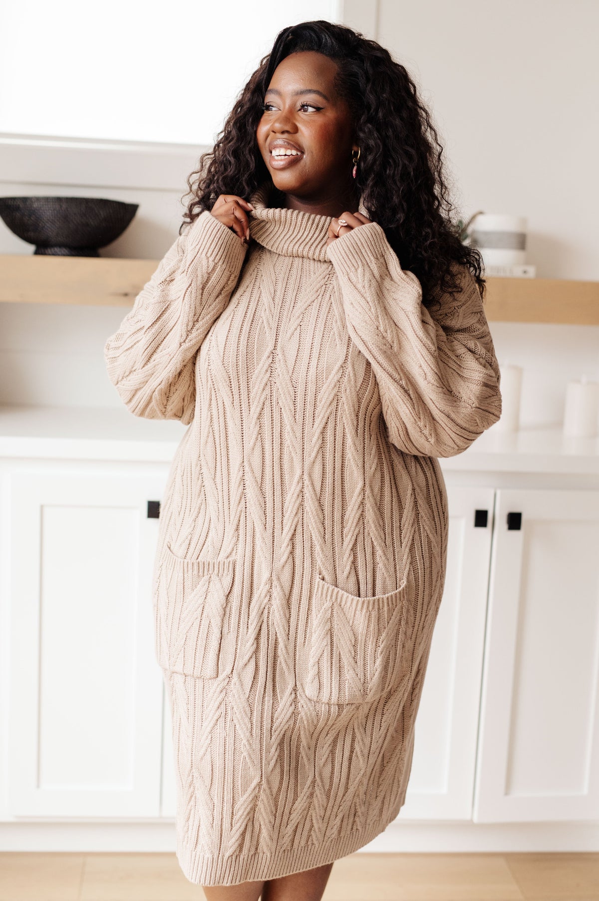 Bundled Beauty Turtleneck Sweater Dress in knit – alternate view 5