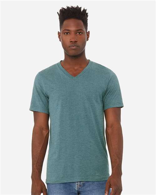 Unisex Heather CVC V-Neck Tee - 3005CVC