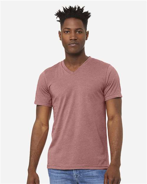 Unisex Heather CVC V-Neck Tee - 3005CVC