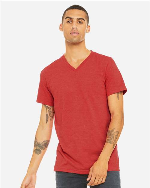 Unisex Heather CVC V-Neck Tee - 3005CVC