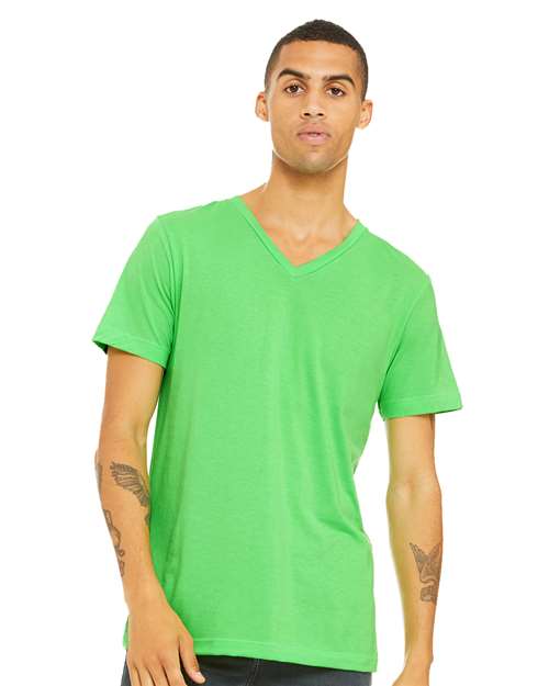 Unisex Heather CVC V-Neck Tee - 3005CVC