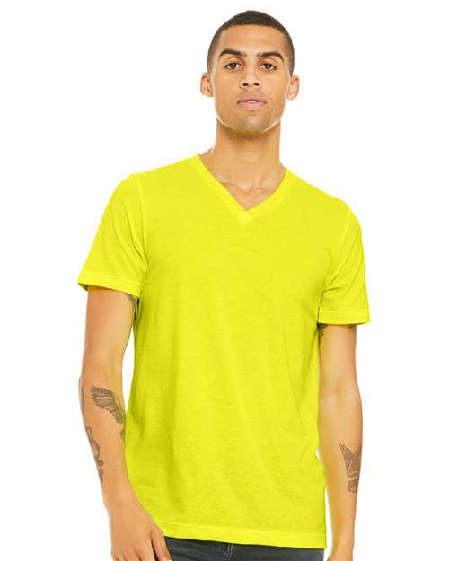 Unisex Heather CVC V-Neck Tee - 3005CVC