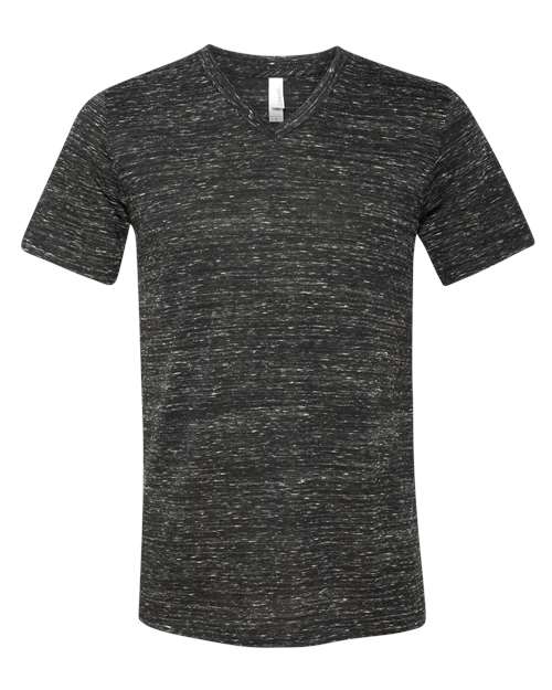 Unisex Textured Jersey V-Neck Tee - 3655