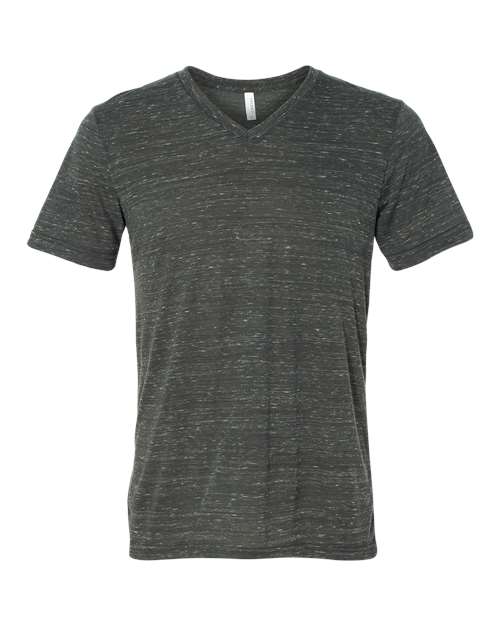 Unisex Textured Jersey V-Neck Tee - 3655