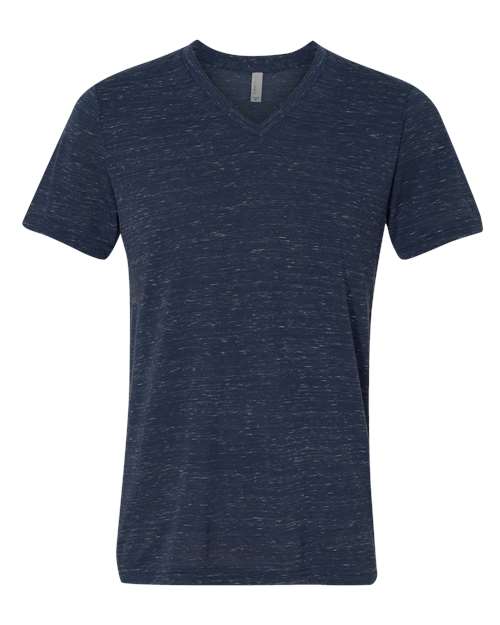 Unisex Textured Jersey V-Neck Tee - 3655