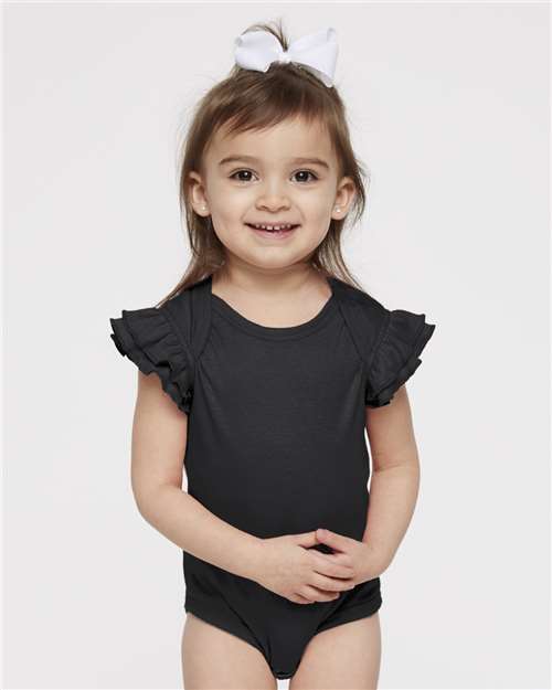 Infant Flutter Sleeve Baby Rib Bodysuit - 4439
