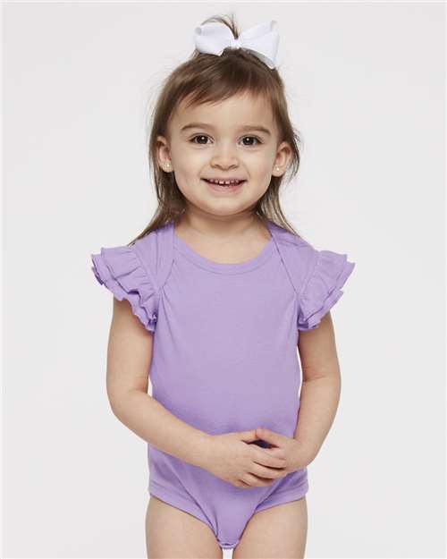 Infant Flutter Sleeve Baby Rib Bodysuit - 4439