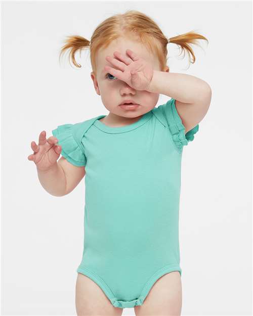 Infant Flutter Sleeve Baby Rib Bodysuit - 4439