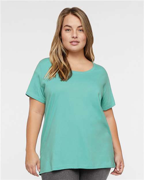 Women's Curvy Collection Fine Jersey Tee - 3816