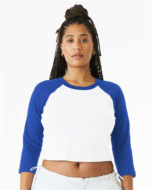 Women's Micro Rib Three-Quarter Raglan Sleeve Baby Tee - 1200
