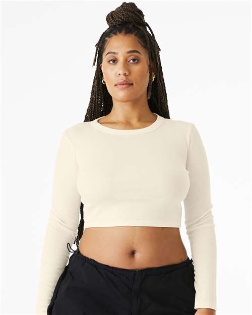 Women's Micro Rib Long Sleeve Baby Tee - 1501