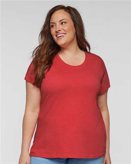 Women's Curvy Collection Fine Jersey Tee - 3816