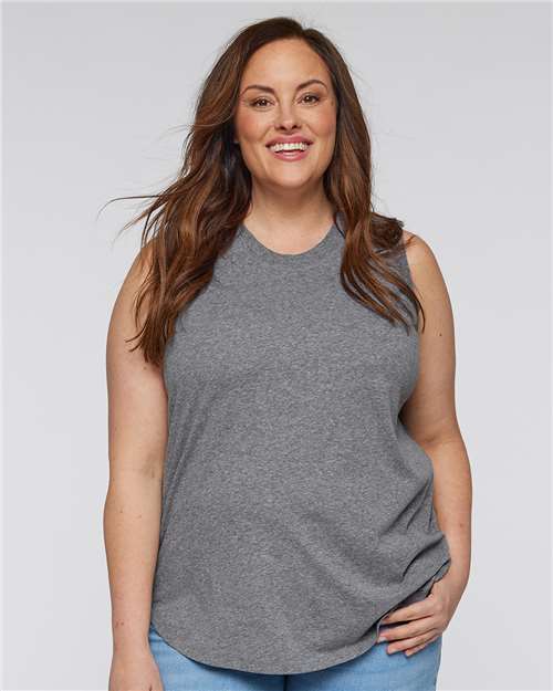 Women's Curvy Relaxed Fine Jersey Tank - 3892