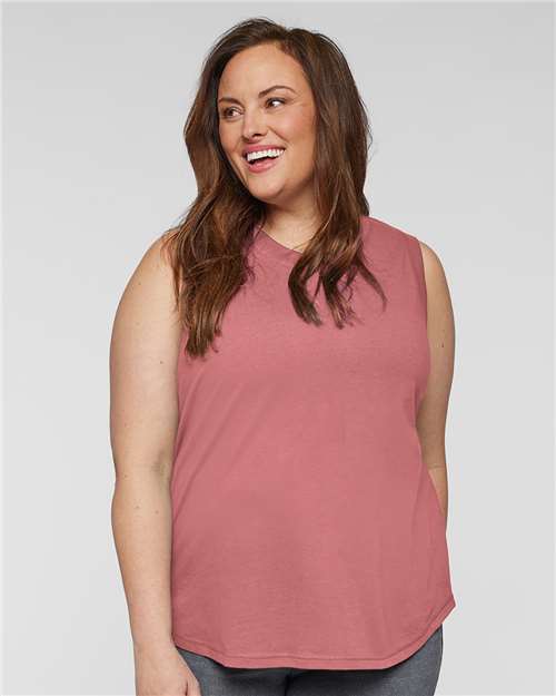 Women's Curvy Relaxed Fine Jersey Tank - 3892