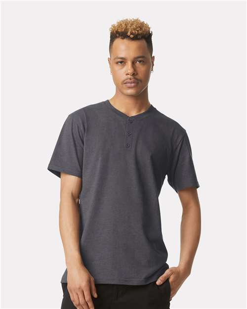 Unisex CVC Henley Tee - 2004CVC