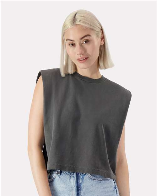 Women's Heavyweight Cotton Garment-Dyed Muscle Tee - 307GD