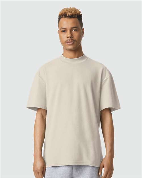 Unisex Pique Mock Neck Tee - 1PQ