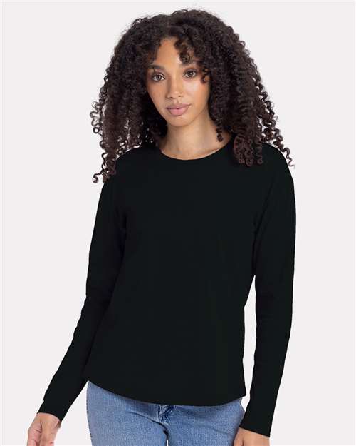 Women's Cotton Relaxed Long Sleeve Tee - 3911