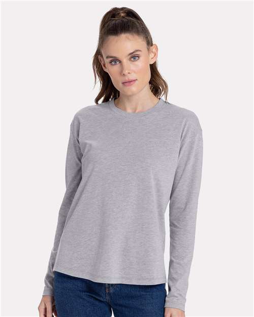 Women's Cotton Relaxed Long Sleeve Tee - 3911