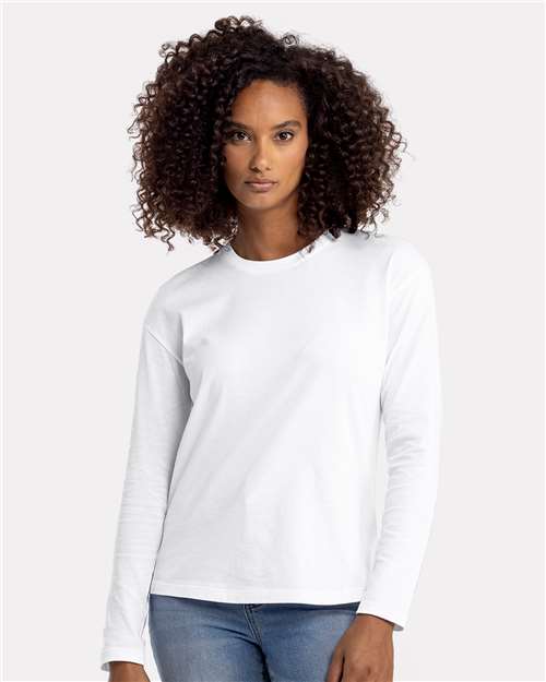 Women's Cotton Relaxed Long Sleeve Tee - 3911