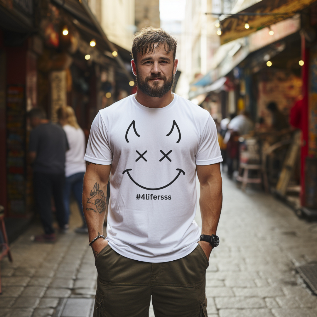 #4lifersss: Bad Habits, Good Company Graphic Tee T-shirt Tabs Dad's Tees