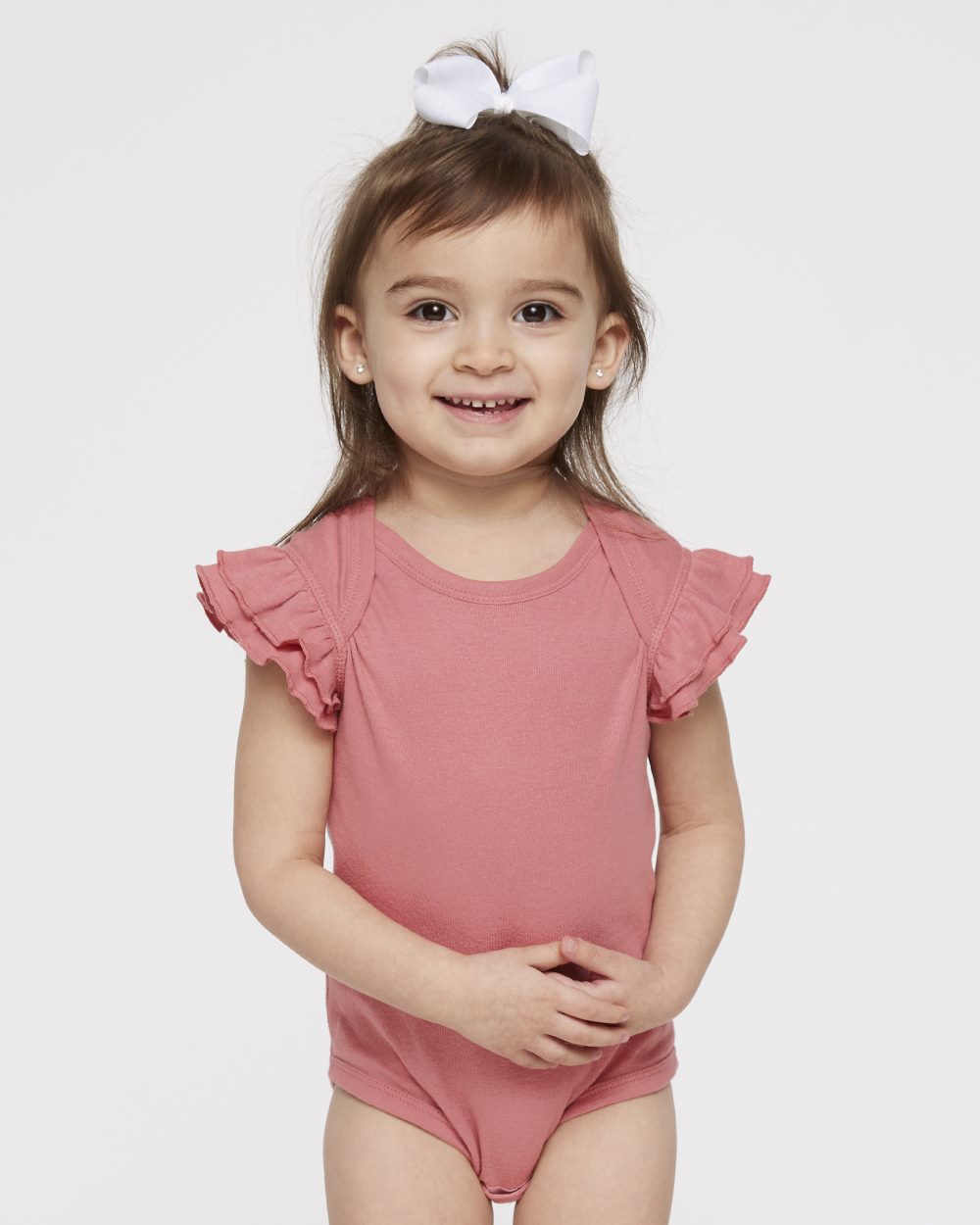 Infant Flutter Sleeve Baby Rib Bodysuit - 4439