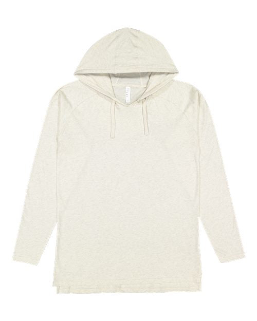 Unisex Fine Jersey Hooded Long Sleeve Raglan Tee - 6917
