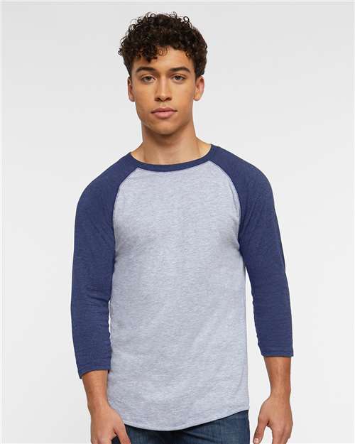 Unisex Baseball Fine Jersey Three-Quarter Sleeve Tee - 6930
