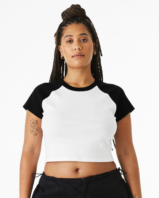 Women's Micro Rib Raglan Baby Tee - 1201