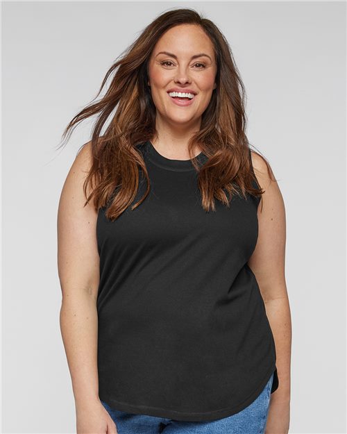 Women's Curvy Relaxed Fine Jersey Tank - 3892