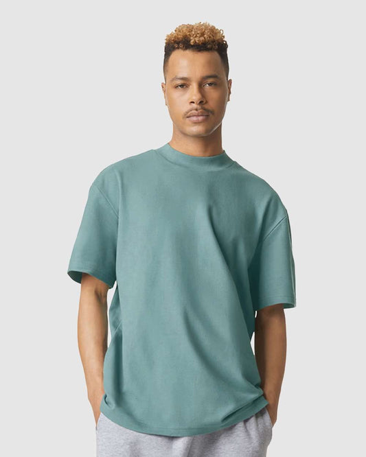 Unisex Pique Mock Neck Tee - 1PQ