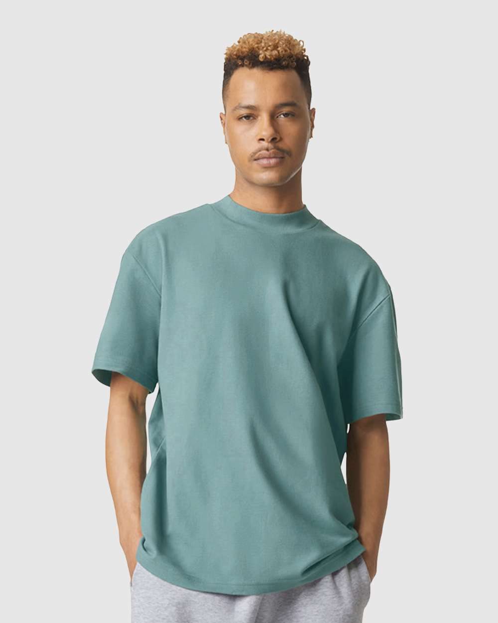 Unisex Pique Mock Neck Tee - 1PQ