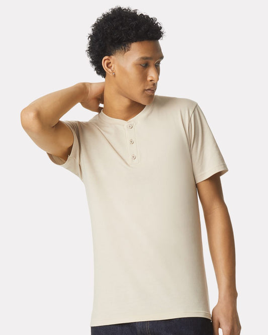 Unisex CVC Henley Tee - 2004CVC
