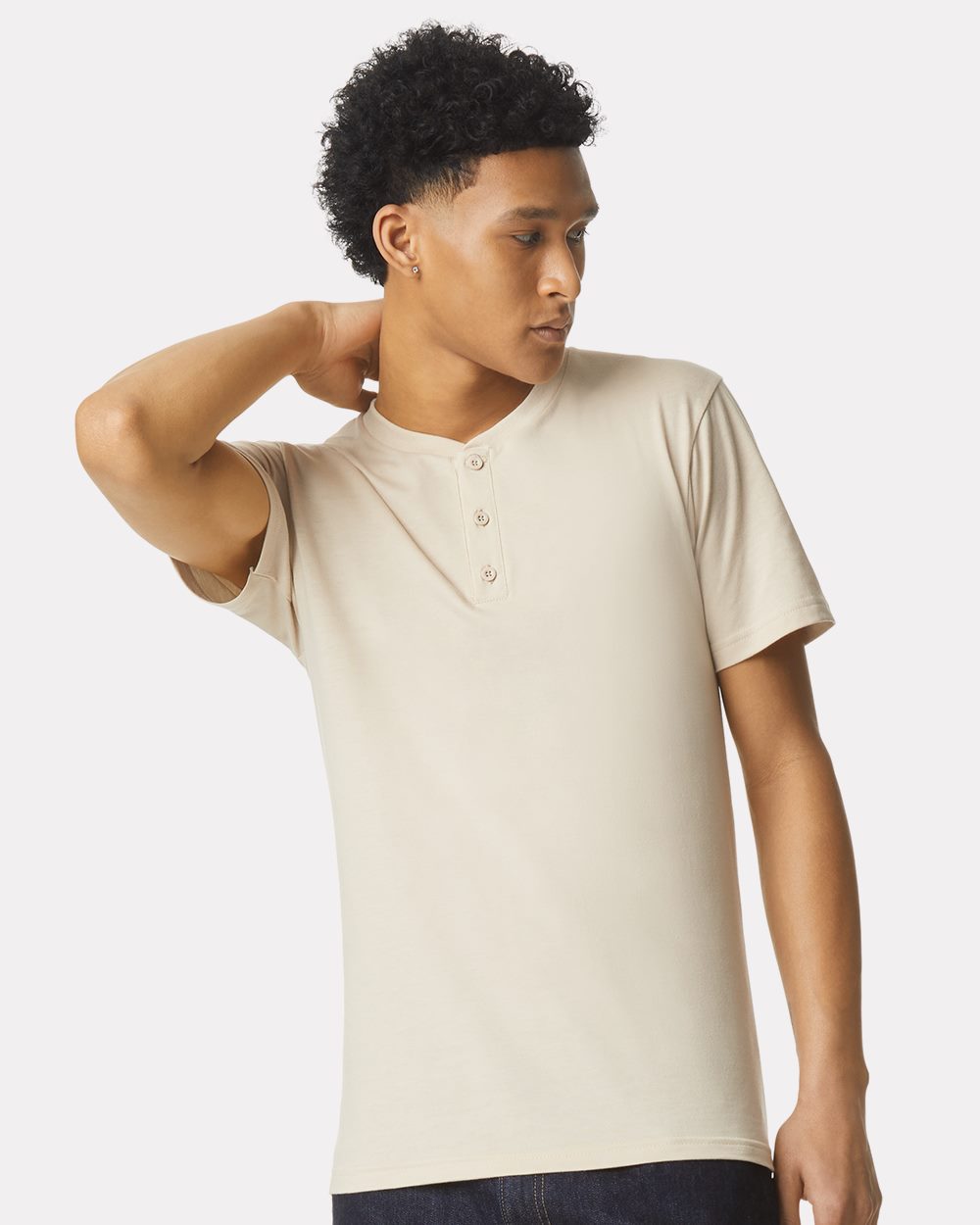 Unisex CVC Henley Tee - 2004CVC