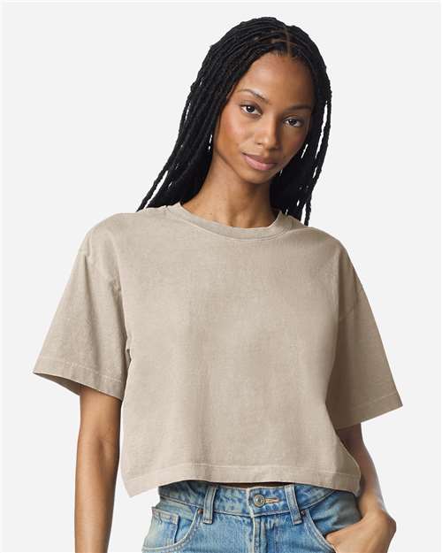 Women's Garment-Dyed Heavyweight Cropped Tee - 1302GD