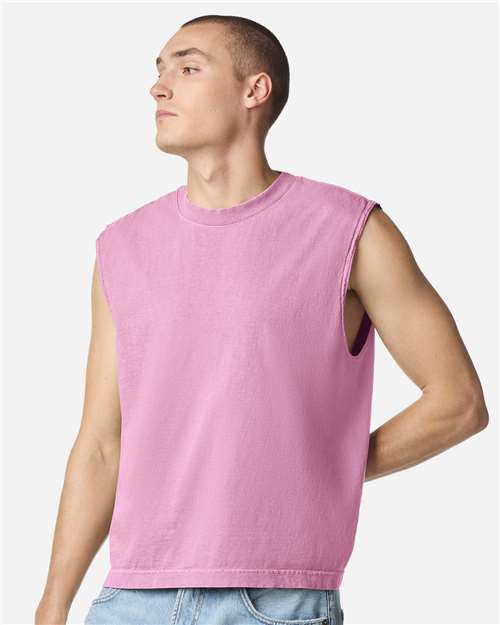 Unisex Heavyweight Cotton Garment-Dyed Boxy Muscle Tee - 207GD